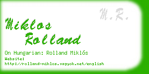 miklos rolland business card